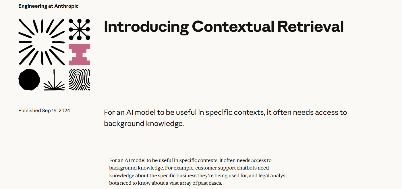Anthropic — Introducing Contextual Retrieval (2024-09-19)